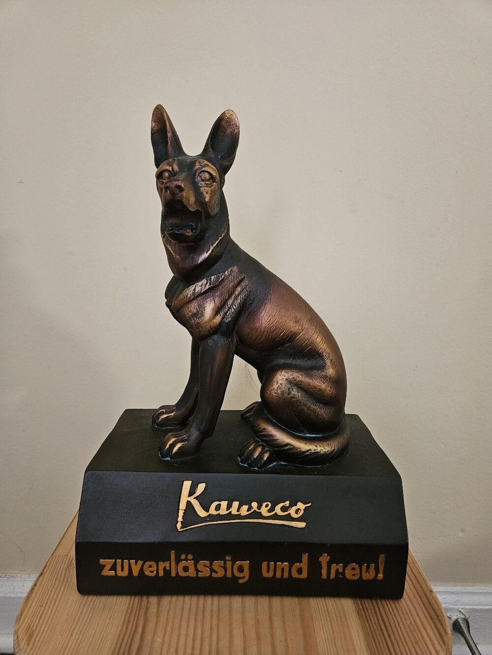 Source Unknown Black and Bronze Kaweco Dog Figurine